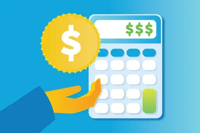 Illustration of a calculator representing loan calculations or financial planning.