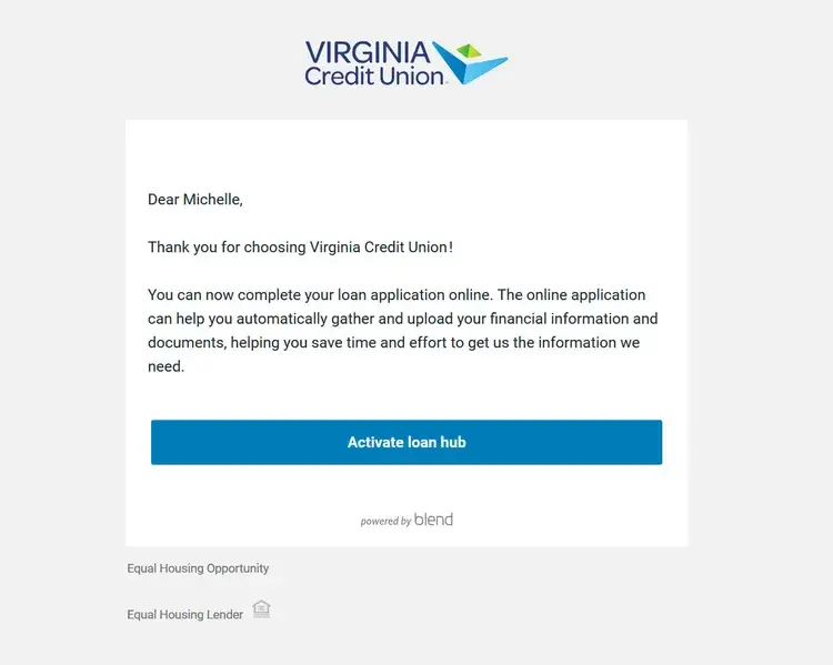 email from mortgage team