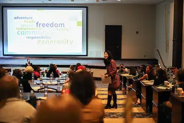 VACU Educator Cherry Dale speaking at a Seminar